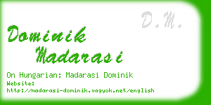 dominik madarasi business card